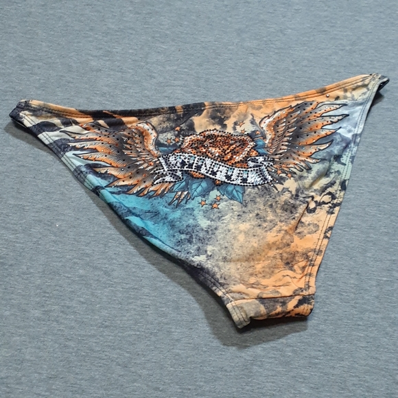Sinful Hydrogen Bikini Bottoms Orange Zebra Leopard Medium NWT - Picture 3 of 14